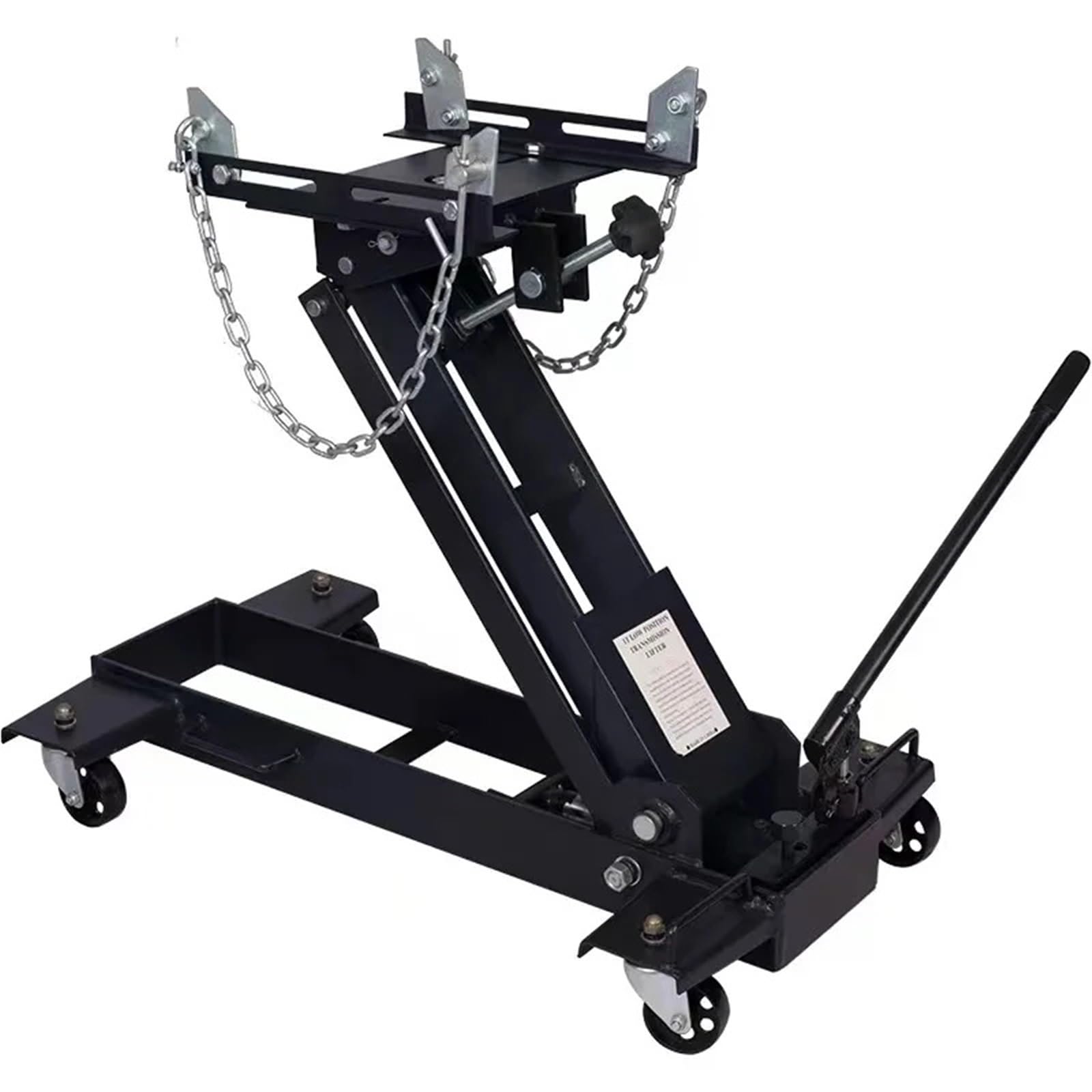Sollevatore Auto Cavalletto per martinetto Motore 2T Martinetto Idraulico Sottile Martinetto per Trasmissione Cambio in Posizione Bassa cric per Auto(Black)