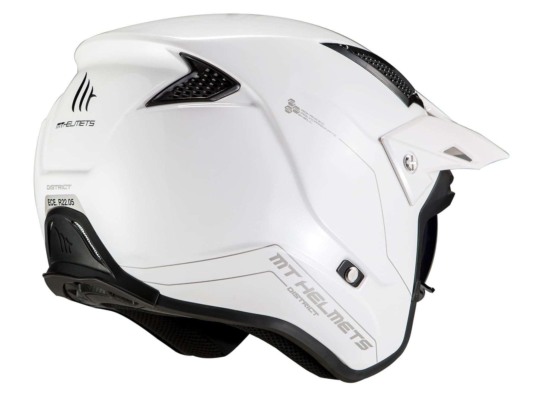 MT Helmets District SV S – Casco Moto Trial o Urbano con Visor Solar Retráctil, Interior Lavable, Diseño Off Road y Gran Ventilación | Homologado ECE 22.06 & DOT