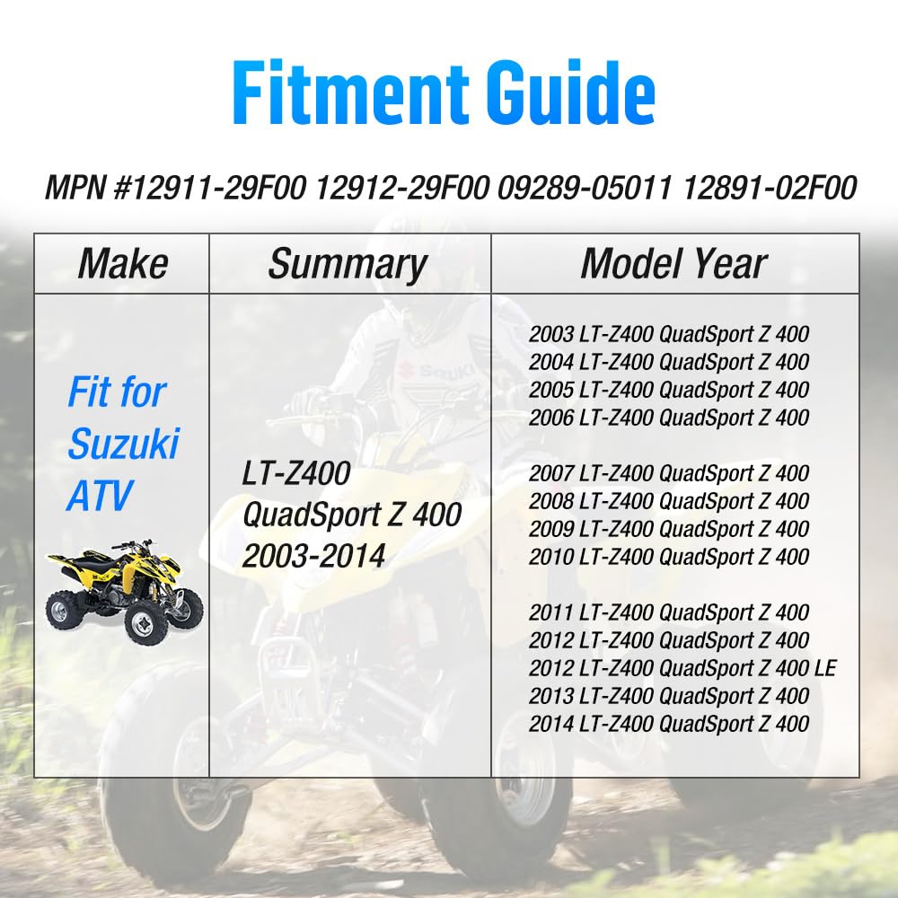 Kit de válvulas de admisión y escape para Suzuki Quadsport 400 Z400 LTZ-400 2003-2014