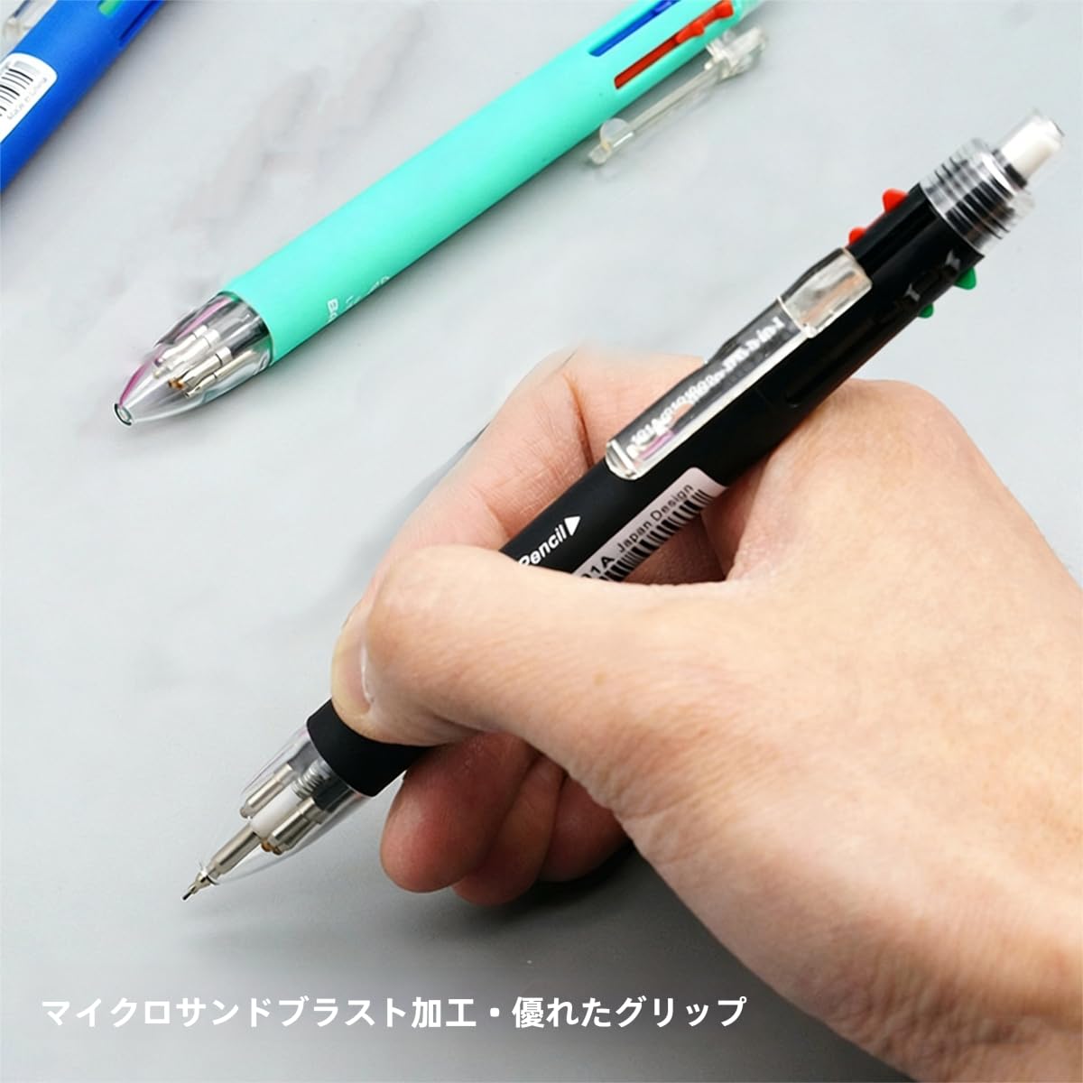 シャープペン　ボールペン　兼用 Amazon | 多機能ペン 6in1 5色 ボールペン シャープペン 一体 ノック式