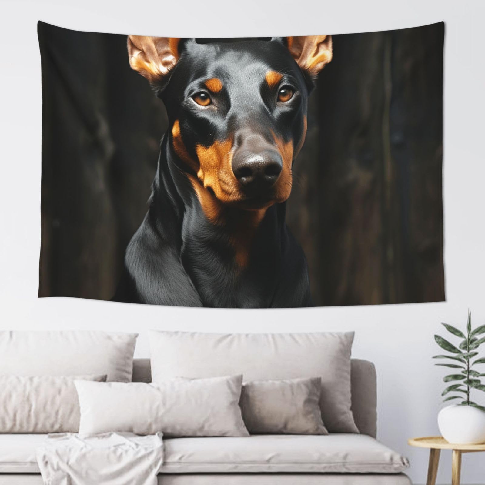FodPand doberman Tapestry for Bedroom Aesthetic, Wall Hanging Tapestries Art Decor Backdrop Wall Tapestry for Dorm Living Room Funny Poster Party Banner Background 40" X 60"