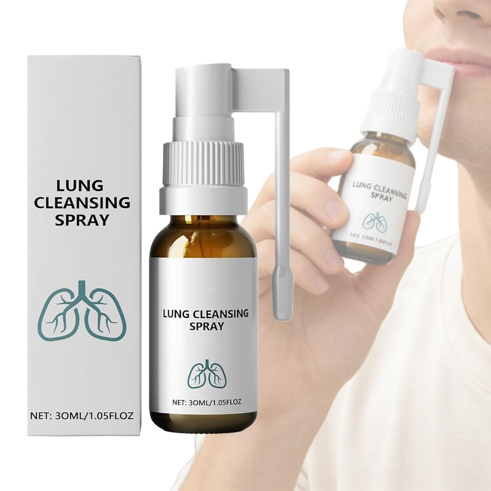 do czyszczenia płuc, 30ml mgiełka wspomagająca oddychanie | Spray do oddychania płuc - dla kobiet, mężczyzn, rodziców i seniorów