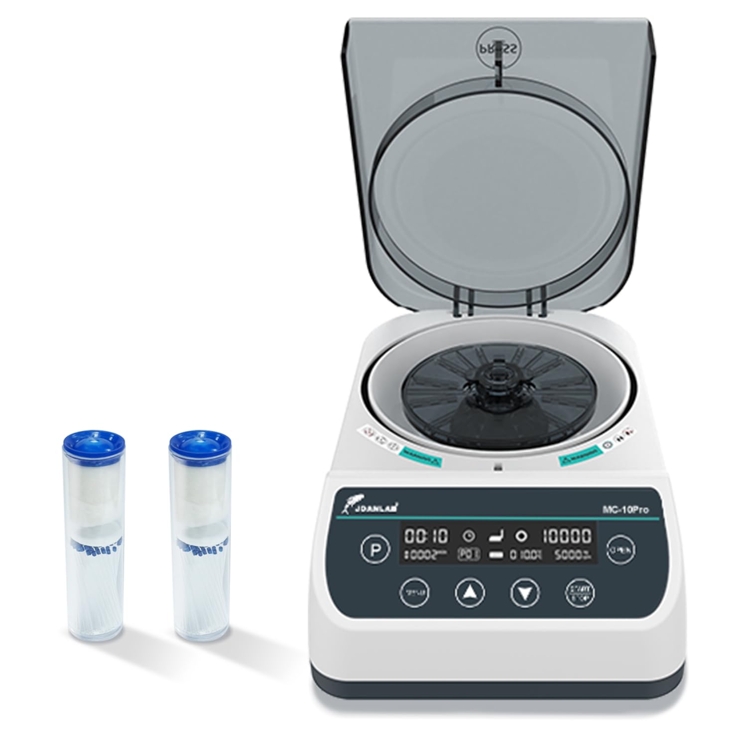 JOANLAB Microcentrifuga ad Alta Velocità 10000 RPM, Display LCD - con Rotore Micro (40mm, Φ1.5mm) e Rotore per Tubi 0,2/0,5/1,5/2ml, per Laboratorio