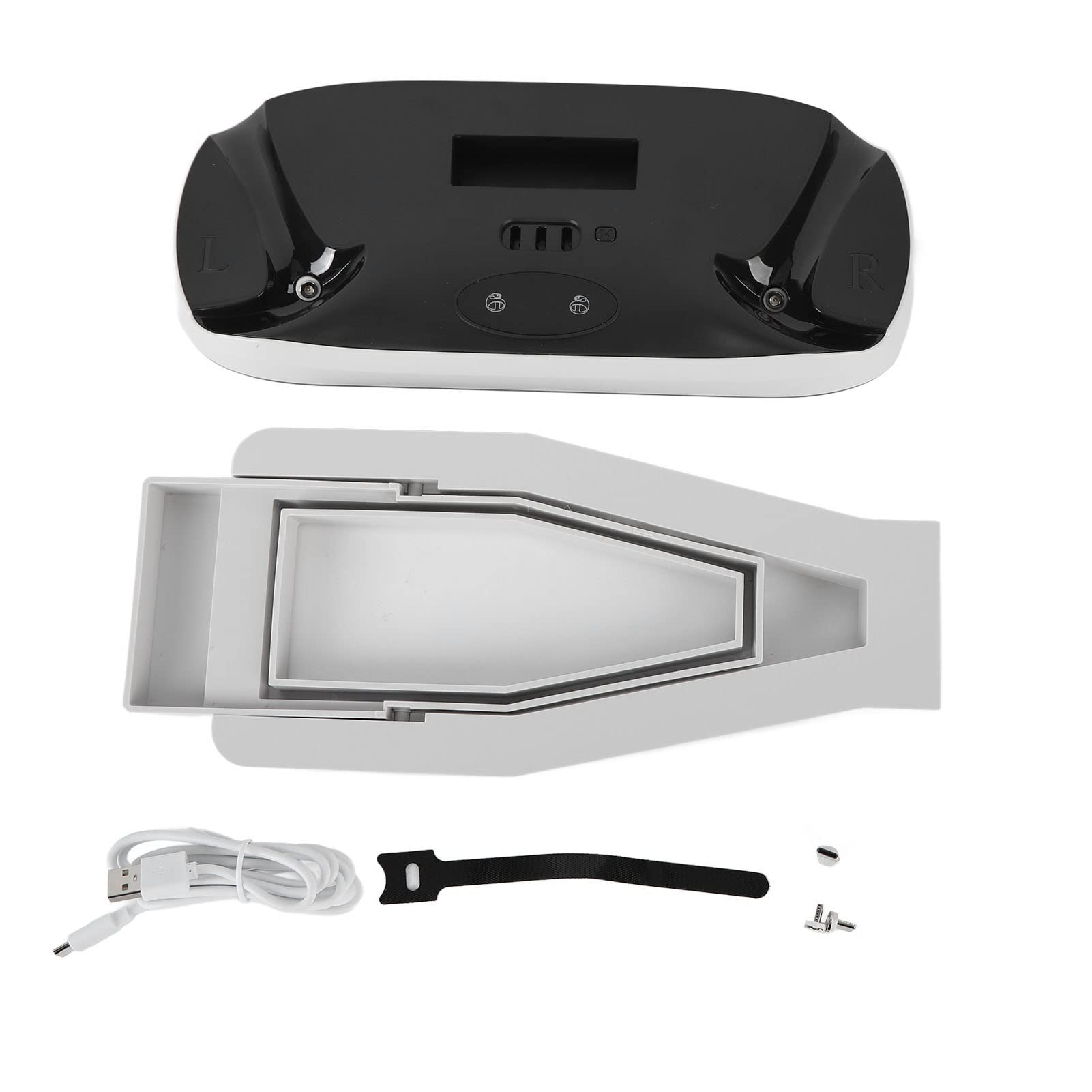 Base Caricatore Magnetico Leggero RGB per Console di Gioco con Indicatore LED e Assemblaggio Facile, Stazione di Ricarica per 2 Controller e Cuffie