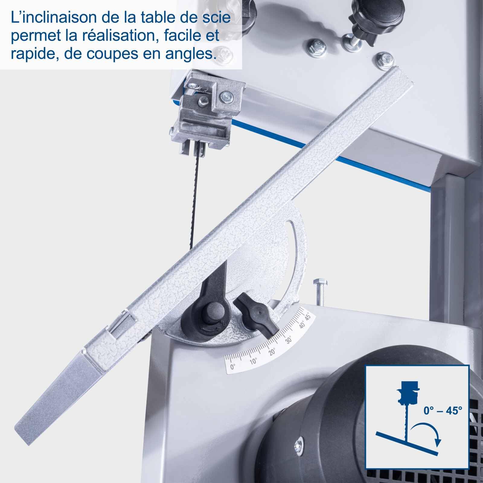 Scheppach Scie à ruban HBS25-350 W 230 V Hauteur de coupe 80 mm