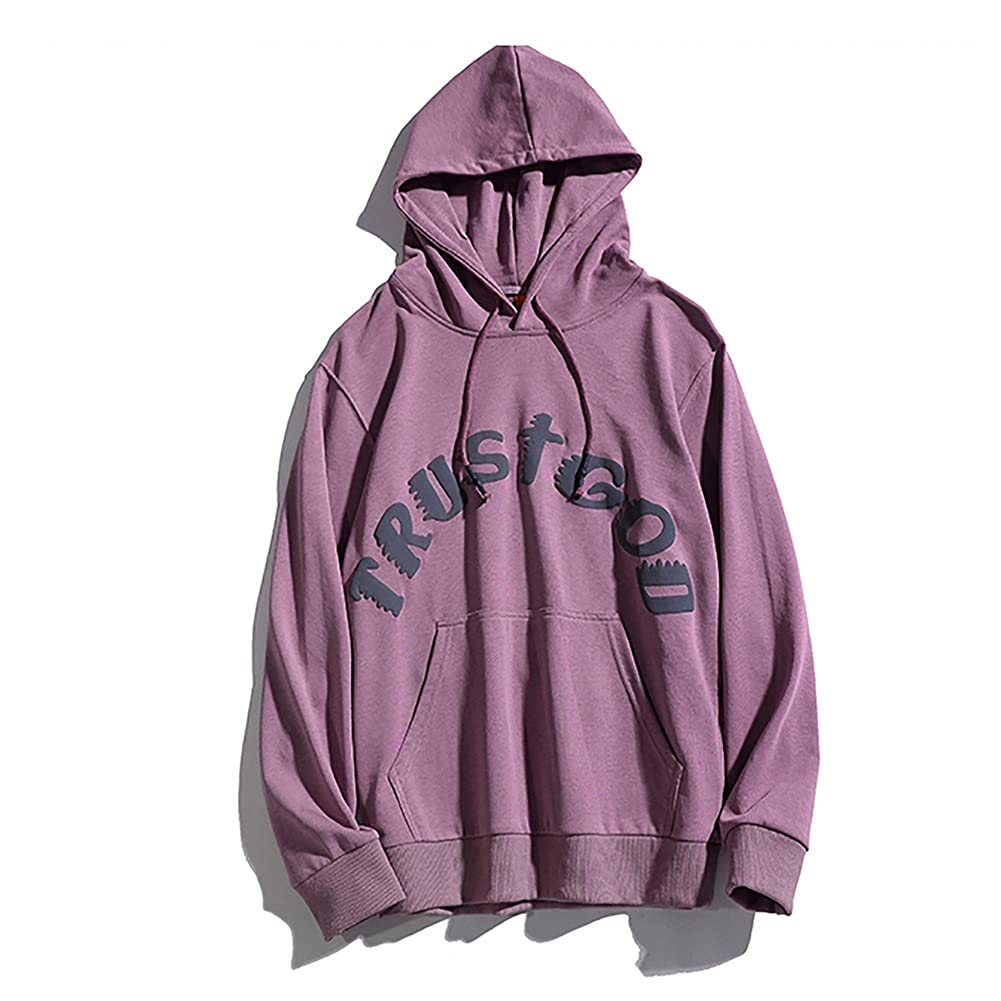 G&F Rapper Felpa Hip Hop Kanye Fans Felpa Casual Pullover Sciolto Felpa Con Cappuccio (Colore: Rosso Ruggine, Taglia : 5XL)
