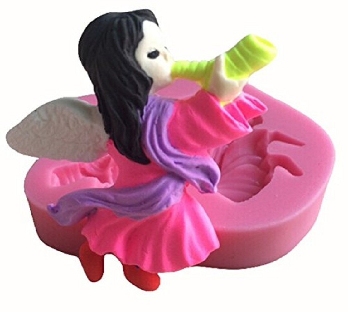 Stampo In Silicone Per Sapone E Artigianato - Angelo Annunciatore Con Ali E Corno - Fai Da Te E Hobby Creativo