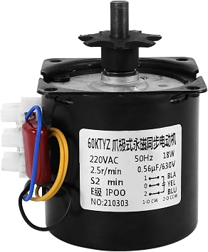 220V AC Egg Turner Motor Incubator Engine Reversible Geared Motor for Most Incubator 2.5R/Min