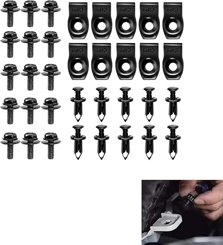 35 piezas de pernos de protección contra salpicaduras para motor de automóvil, protector contra salpicaduras, forro de guardabarros de parachoques,