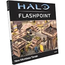 mantic Halo Flashpoint New Mombasa Terrain Expansion Pack | Urban Terrain Expansion for Halo Miniatures Game | Scenery and Battlefield Setup