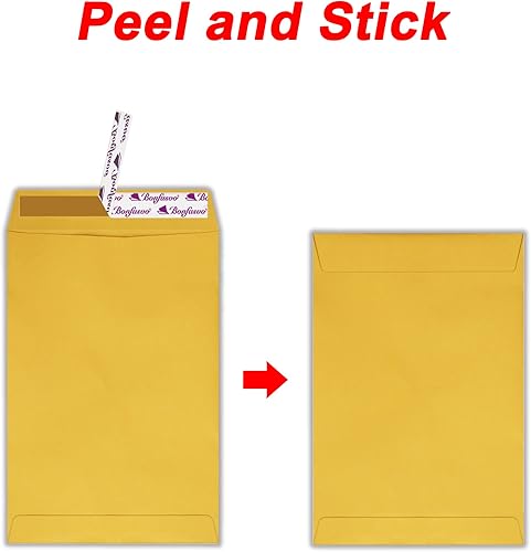 Miniatura 8 de Paquete de 300 sobres de catálogo blancos de 9 x 12 pulgadas, sobres de correo de seguridad de 120 GSM, sobres autosellantes para invitaciones,