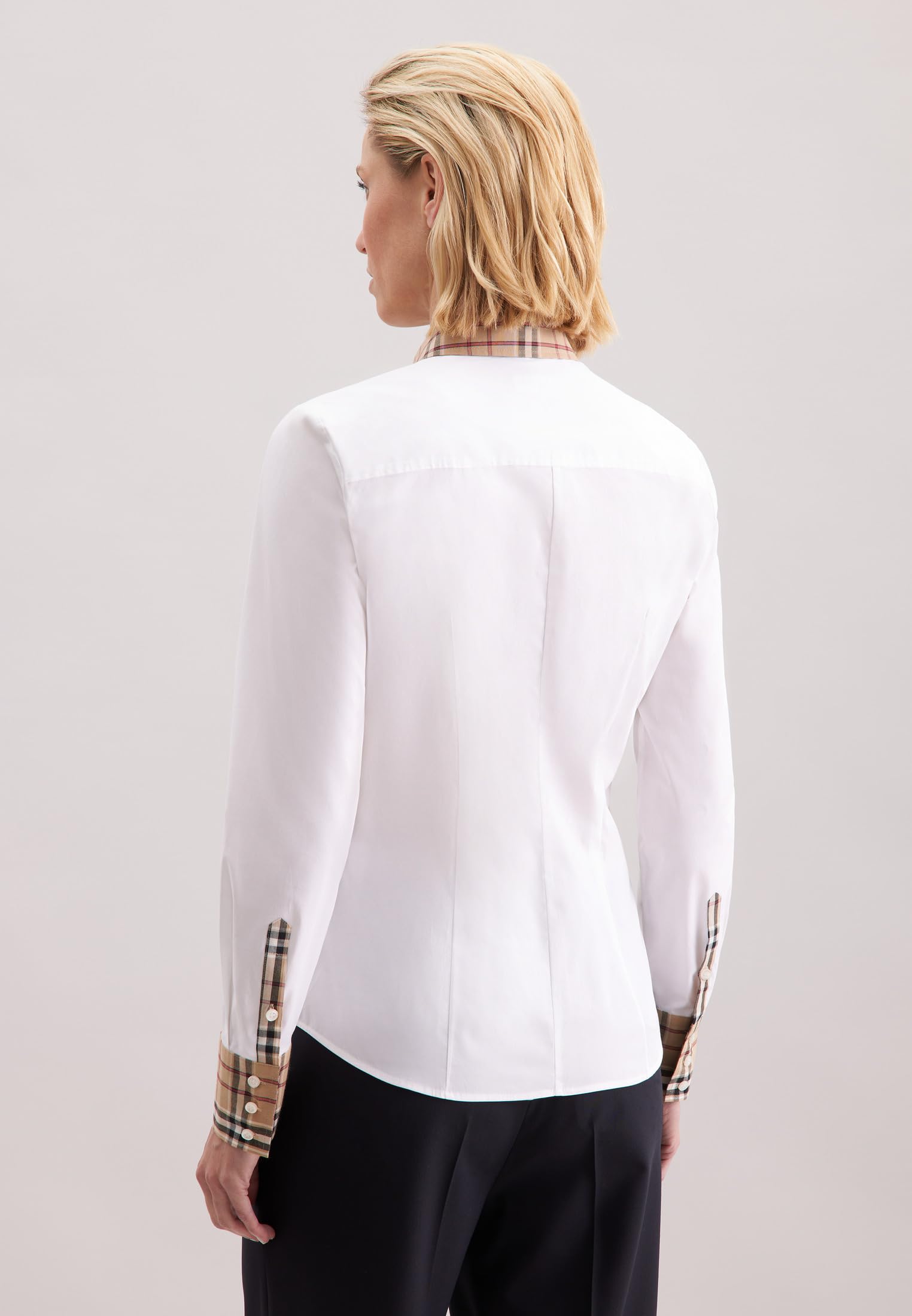 Seidensticker Damen Bluse - City Bluse - Hemdbluse - Regular Fit - Langarm - Uni - Stretch