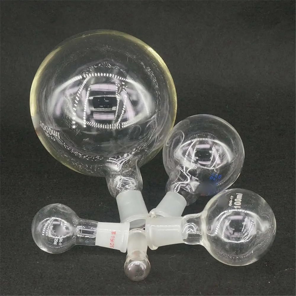 Strumenti da laboratorio e attrezzature 150/250/500/1000ml Giunto 19/26 24/29 29/32 Pallone in vetro borosilicato Rotondo Singolo Corto Articoli da laboratorio(500ml joint 29-32)