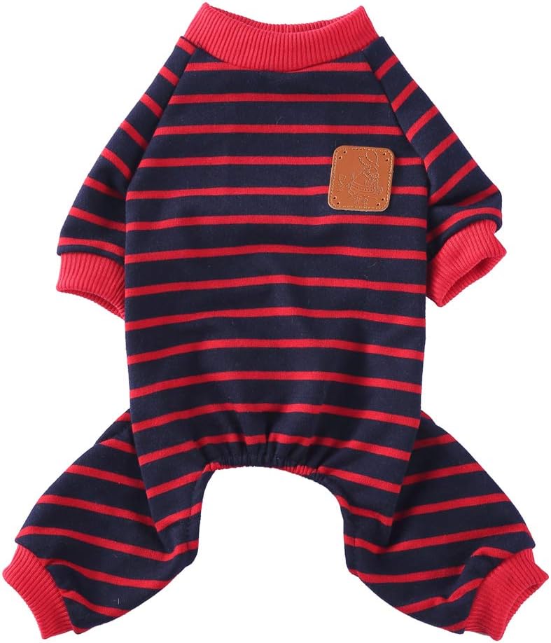 UponPak Dog Shirts Tank Top with Wide Strips Doggie Costumes T-Shirt Pet Clothes Vest Apparel for Dog and Cat (Strong Red, X-Large)