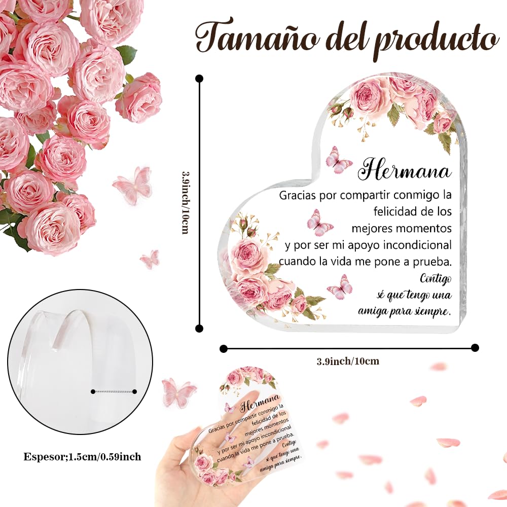 Regalo Hermana Regalos Para Hermanas Regalo Para Mi Hermana Regalo Hermana Cumpleaños Acrilico Amor Regalo Para Hermana Cumpleaños Navidad Regalo Reyes Regalos San Valentin Para Hermanas Originales