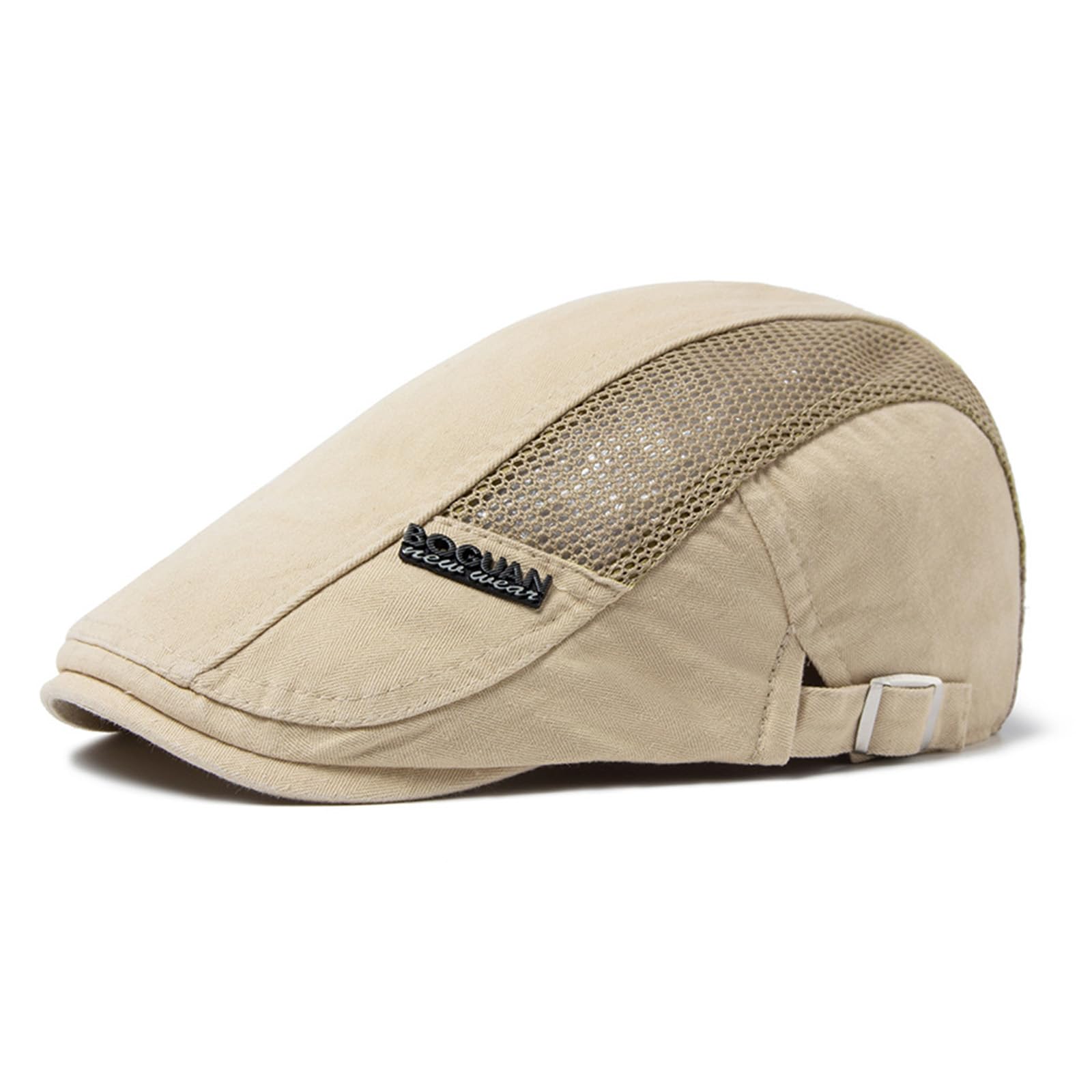 Rayson Beret Męska letnia czapka z płaskim kapeluszem, oddychająca siatka, regulowany Newsboy Flat Cap Vintage Ivy Hat