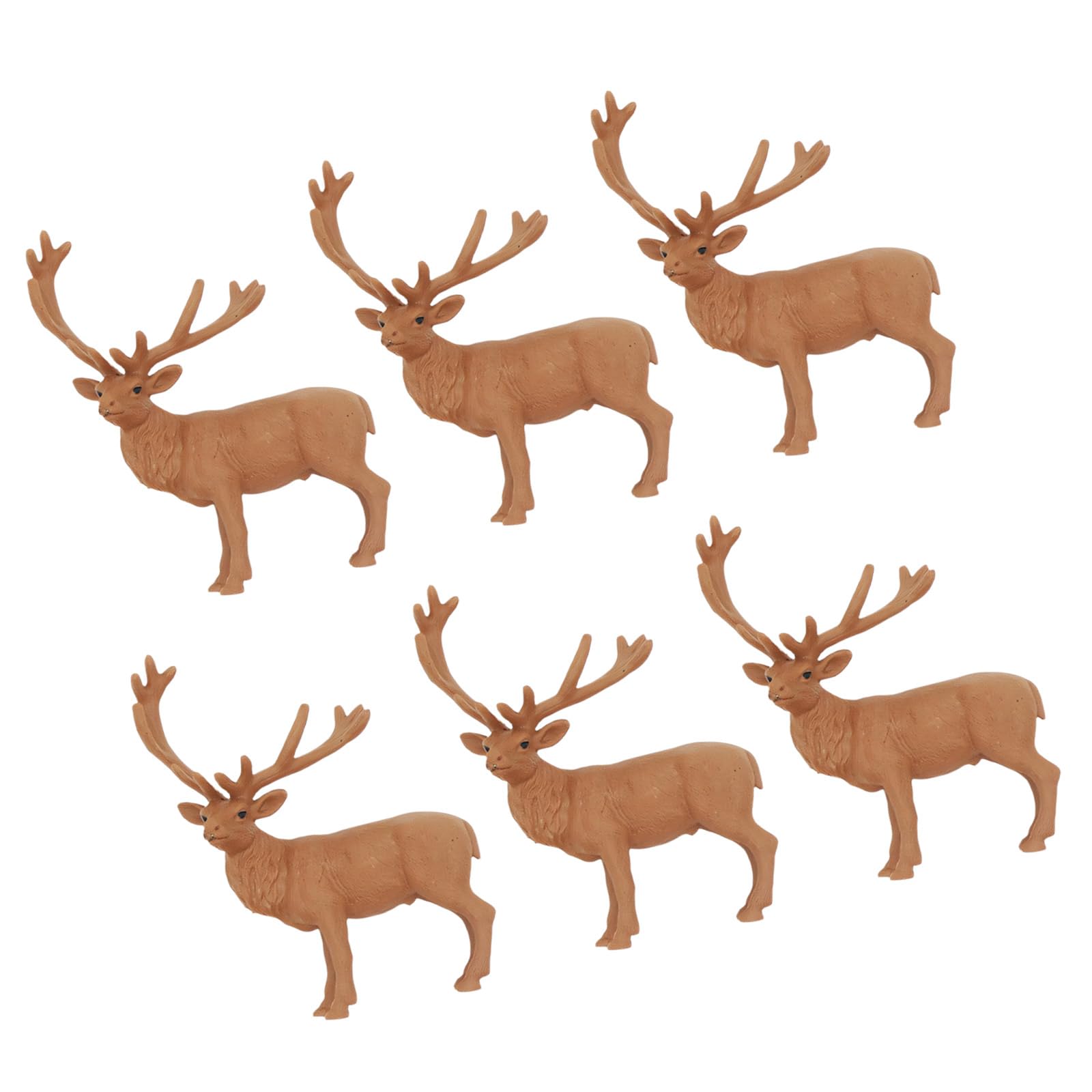 PANGBOER 6Pieces Festival Reindeer Pulling Sleigh Ornament Indoor Outdoors Christmas Decors Sturdy Design Christmas Decor