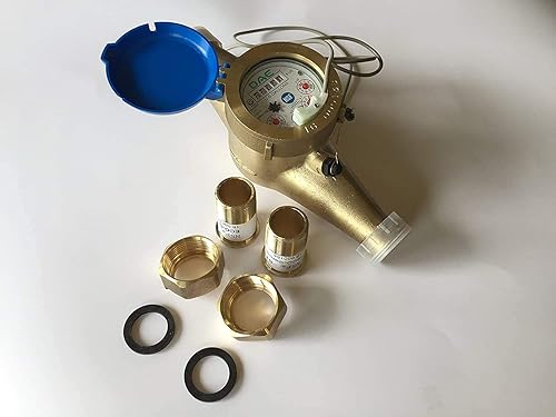 Miniatura 7 de DAE MJ-100 Medidor de agua potable sin plomo NSF61 de 1 pulgada, salida de pulso + acoplamientos, galones