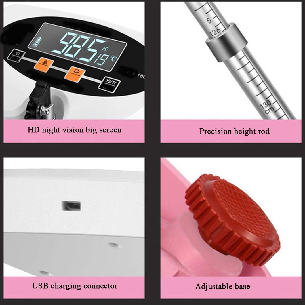 Balance médicale numérique pour Une Perte de Poids Saine – Balance électronique de Haute précision pour médecin avec Affichage LED Facile à Lire, Rose