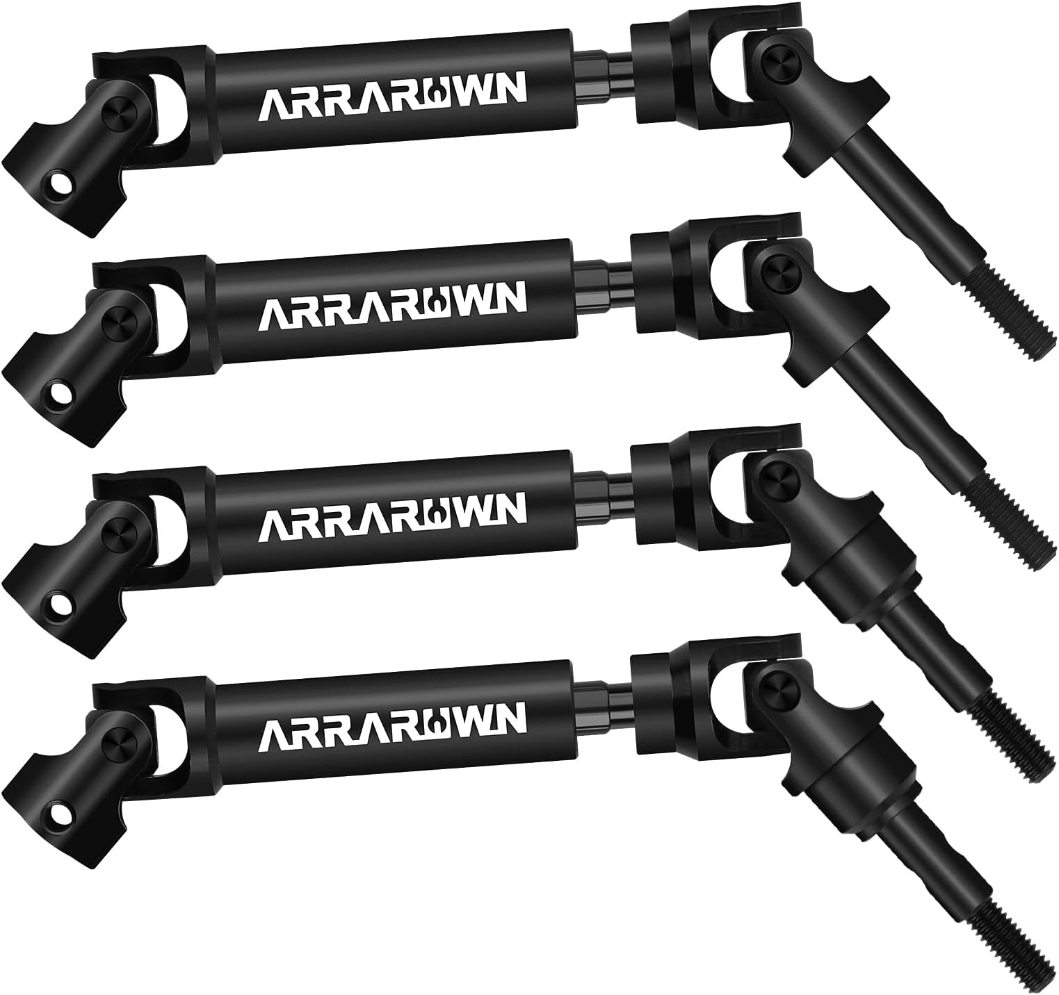 4Pcs Front & Rear CVD Drive Shafts Set Compatible with 1/10 Traxxas Slash/Rustler/Stampede/Hoss VXL 4X4 2WD Platinum Ultimate RC Truck Cars Heavy Duty Axles Replace #6851#6852 Update Parts
