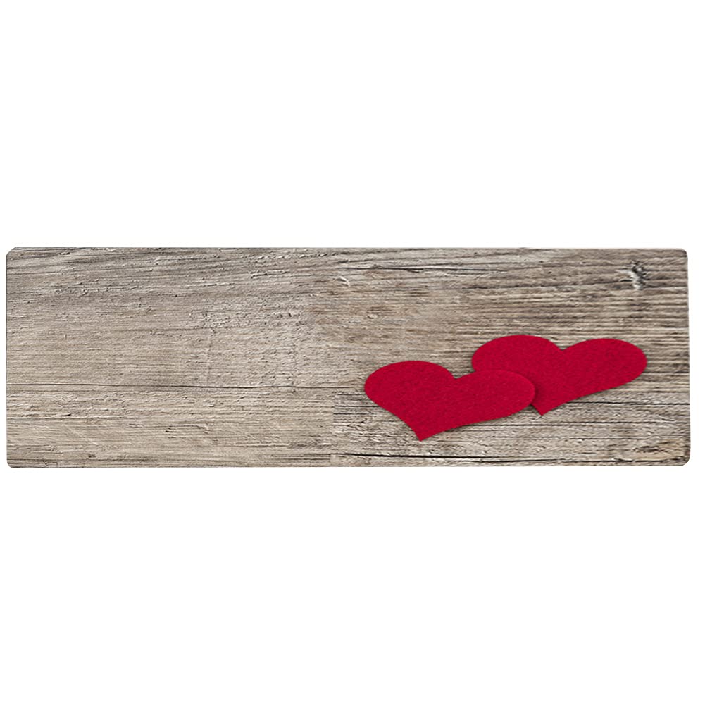 Wycieraczka Kuuleyn Heart-Shaped Wood Grain, mata podłogowa do domu (60 * 180CM)