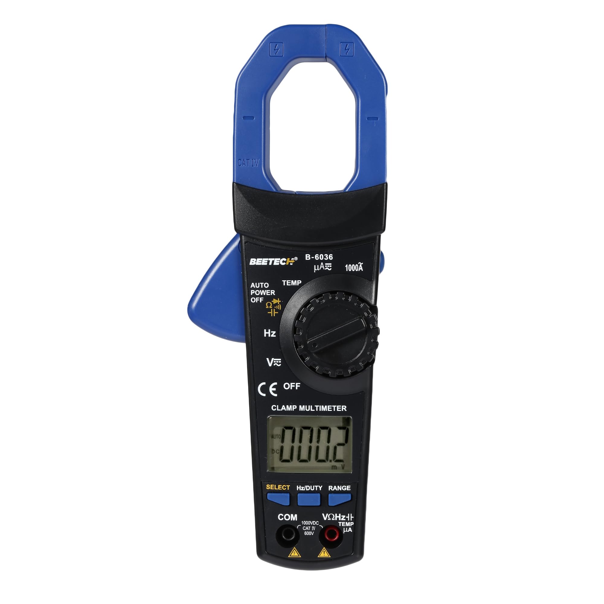 BEETECH B-6036 Auto-range 1000A AC Current TRMS 6000 Counts 3 5/6 Digits Clampmeter with Resistance, Capacitance, Frequency, Temperature with large LCD Display (B0CB8QF4PD) Amazon Price History, Amazon Price Tracker