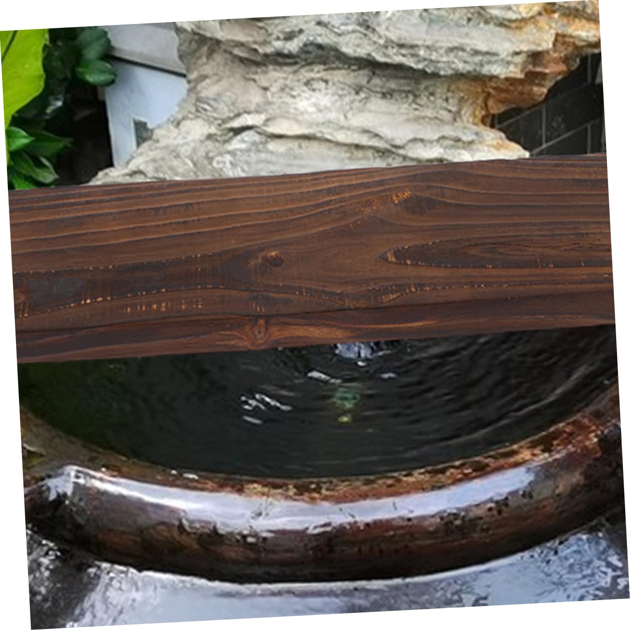 BESPORTBLE Piastra in Legno per Acquario con Cascata d Acqua Decorazione Rustica per Acquari Accessori per Acquario con Elementi Decorativi