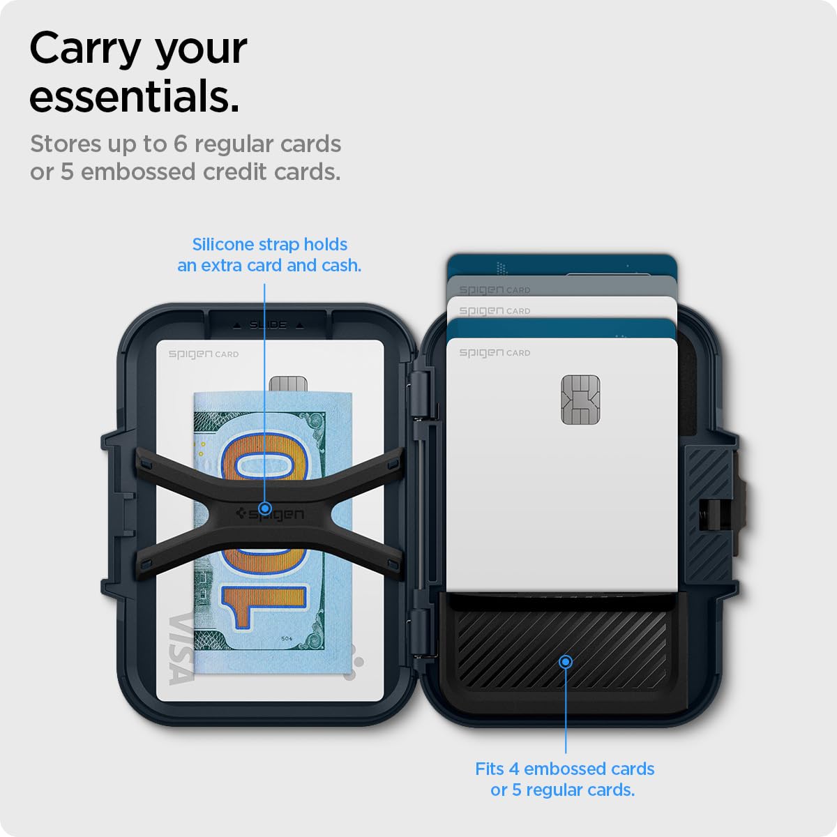 Spigen Lock Fit Magnetic MagSafe Wallet Card Holder Compatible with iPhone 17/16/15/14/13/12 Series and PixelSnap Cases for Pixel 10 Series - Image 3