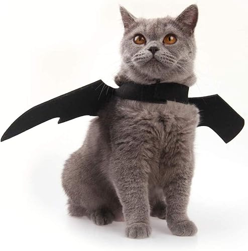 Miniatura 2 de Disfraz de Halloween para gato, alas de murciélago, ropa para mascotas, accesorios de disfraz para fiesta de Halloween, accesorios para gatos,