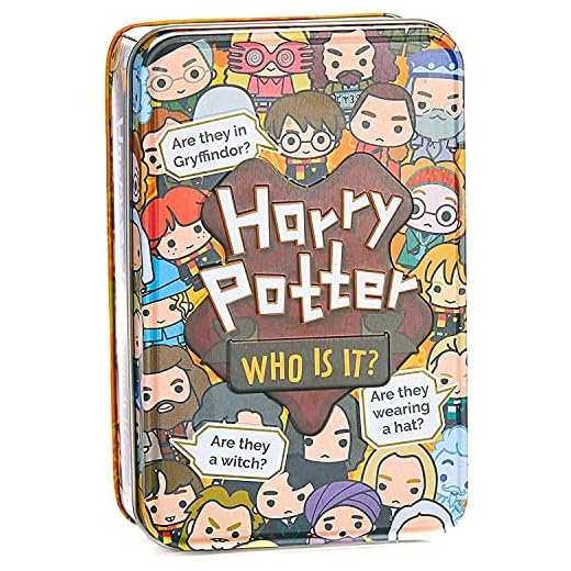 Juego de Adivina Quién Harry Potter - Producto Oficial, 32 Cartas, 72 Personajes para adivinar, Juego portátil y Divertido para Adultos y niños