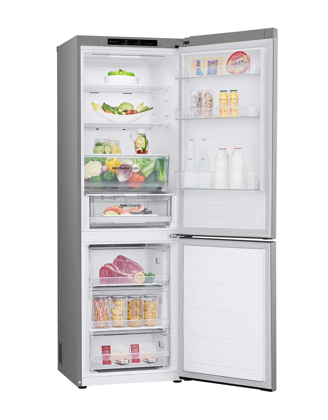 LG Kühl-Gefrierkombination GBV3100APY, 344L Gesamtvolumen, 186 cm, Energieklasse A, Total No Frost, LINEARCooling, DoorCooling+, leise & effizient, Prime Silver