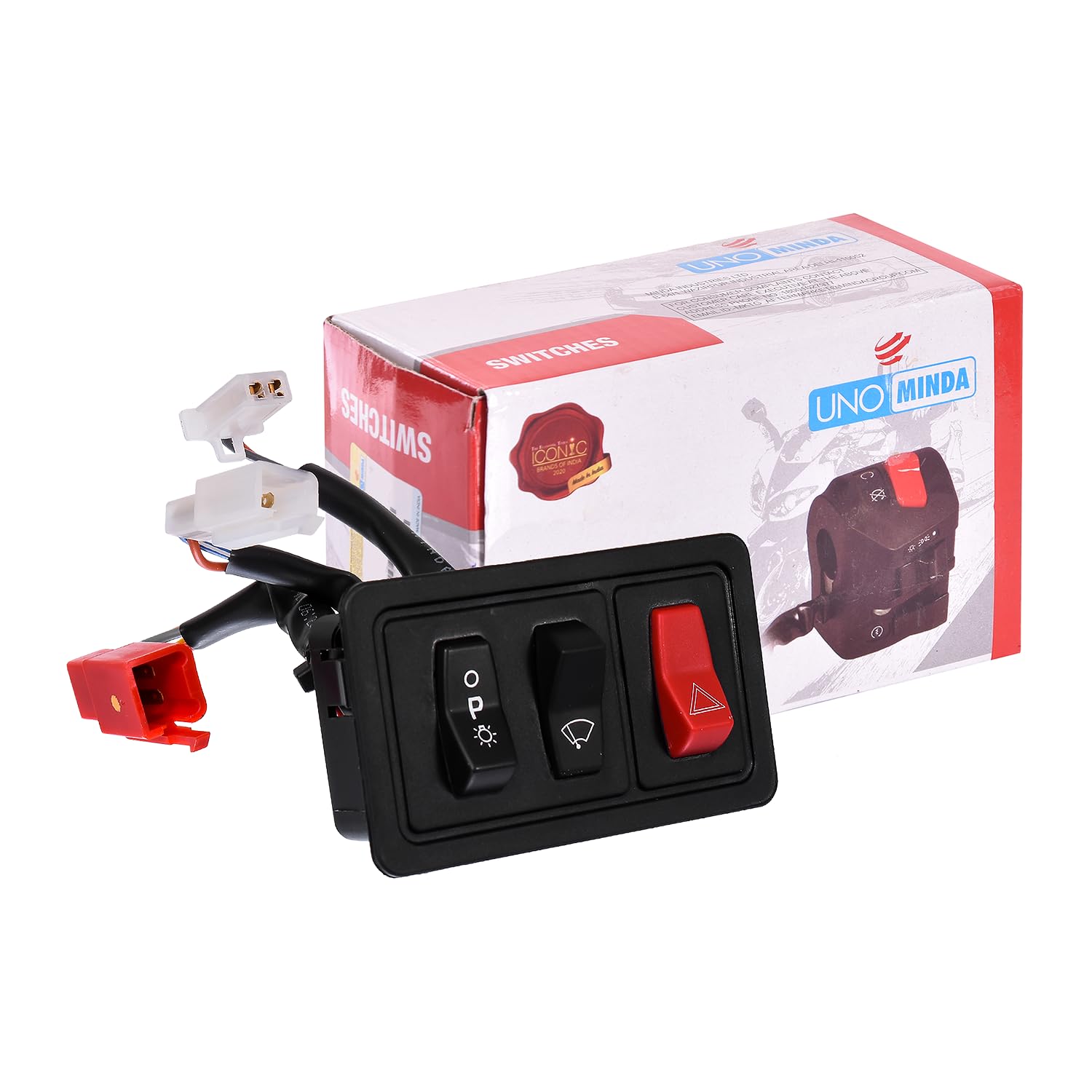 Uno Minda SW-0256B-M01 Piano Key Switch Three Gang For-3W