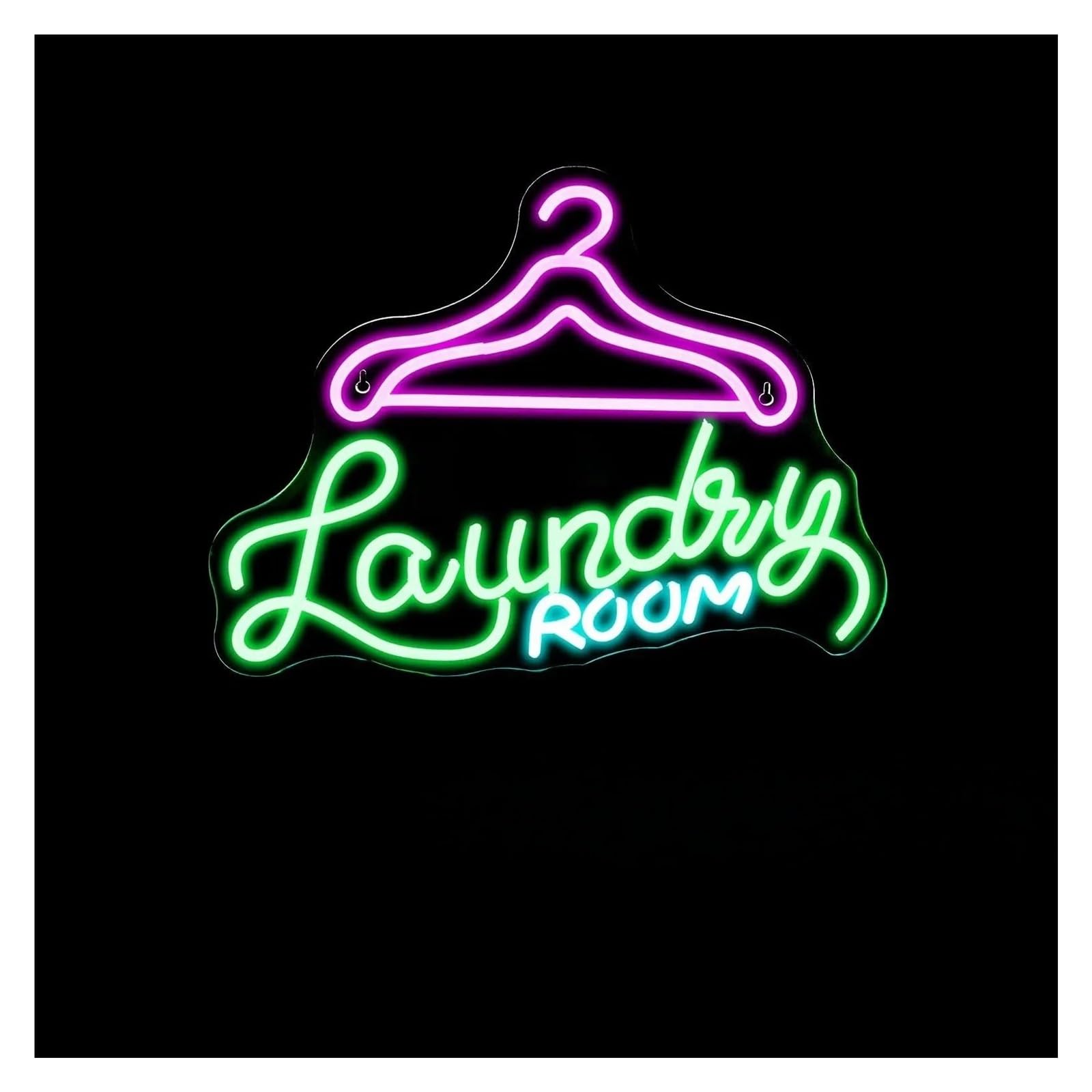LEMST Signs Lamp Laundry Room Neon Sign Neon Light Sign for Business Laundromat Wash Room Shower Room Home Decor 28.5x38cm