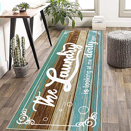 Hebe Farmhouse Laundry Room Rug Runner 2'X6' Non Slip Washable Laundry Rugs And Mats Entrance Runner Rugs For Kitchen Floor Bathroom Laundry Room Area Rugs… #TOP4