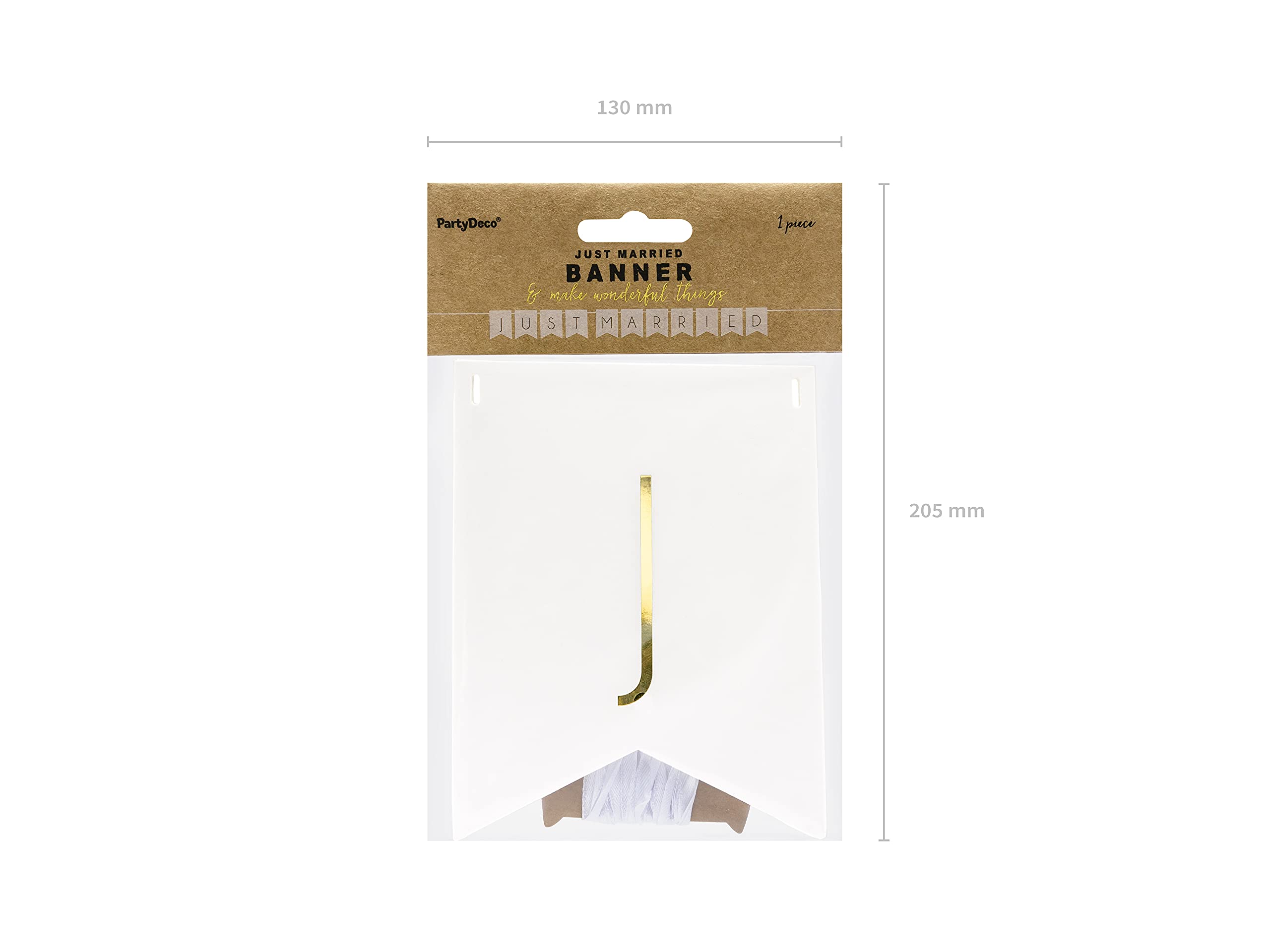 Just Married Girlande Gold - Pailletten Banner Für Hochzeitsdeko Mit 6ft Schnur