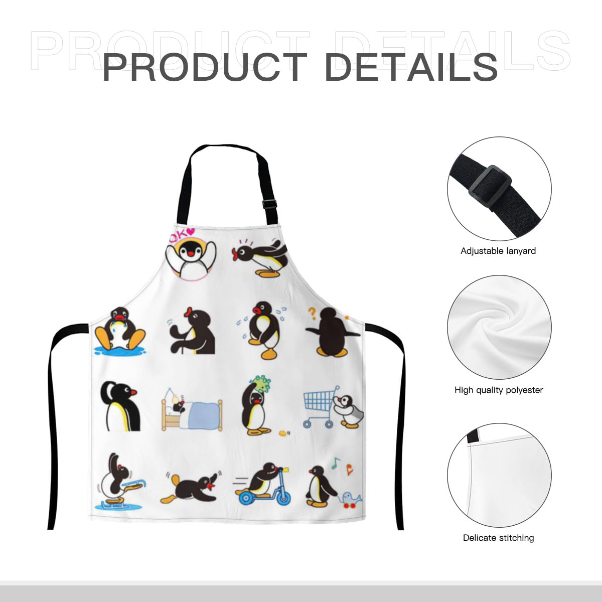 Amazon｜[ZoCkz]ペンギン キャラクターピングー エプロン メンズ
