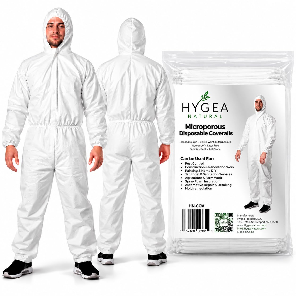 Amazon.com: Hygea Natural Waterproof Disposable Coveralls with