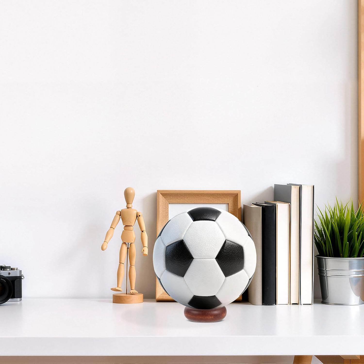 2pcs Round Wood Baseball Display Stand - 3.15 Inch Collectible Wooden Sphere Holder - Wooden Sports Ball Stand for Soccer Volleyball Tennis Basketball