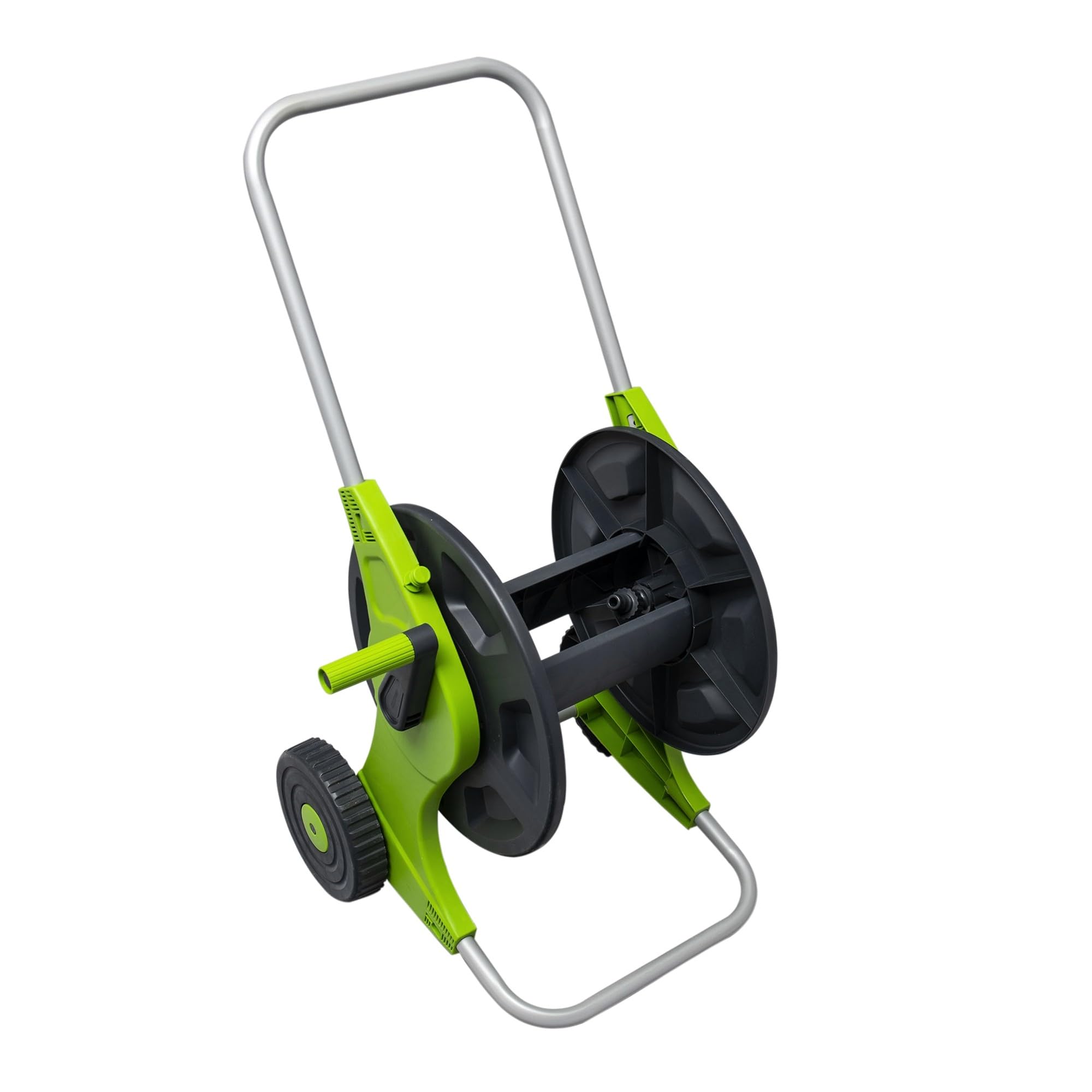 WERKA PRO Dévidoir sur Roues - Capacité 60 m Tuyau Ø 12,5mm ou 45m Ø 15mm - Acier Galvanisé et Plastique Robuste - Rangement Mobile pour Tuyau d'Arrosage Jardin