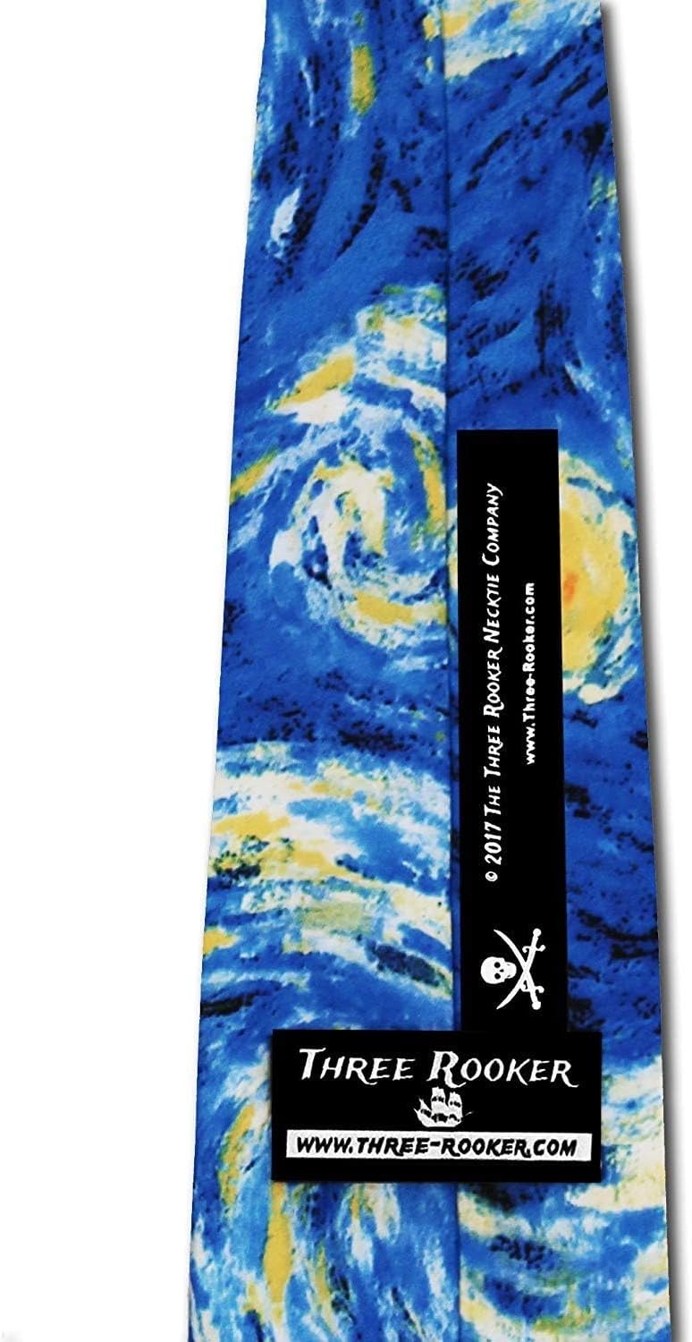 Three Rooker The Starry Night II Mens Art Necktie