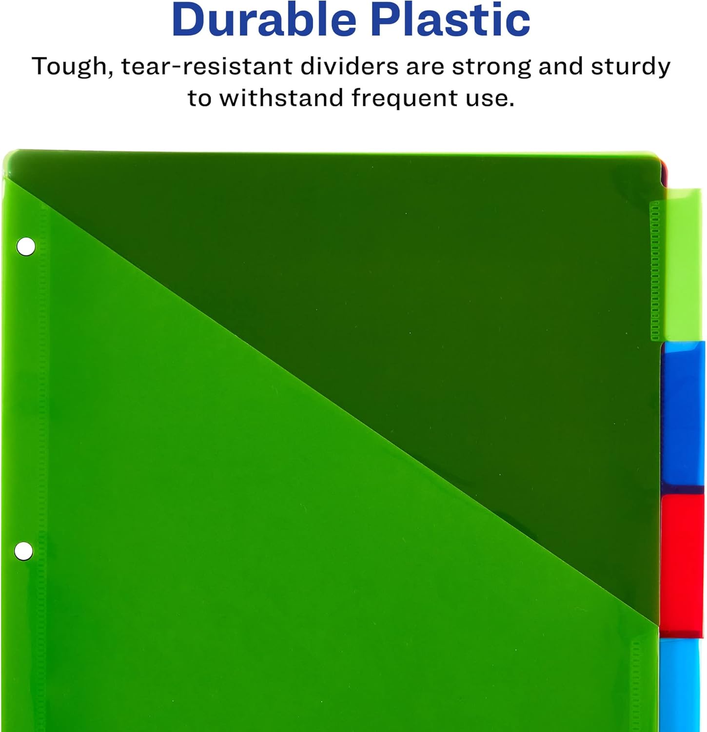 Avery Dividers for 3 Ring Binders, 5-Tab Two-Pocket Plastic Binder Dividers, Multicolor (24 Sets of 11906)