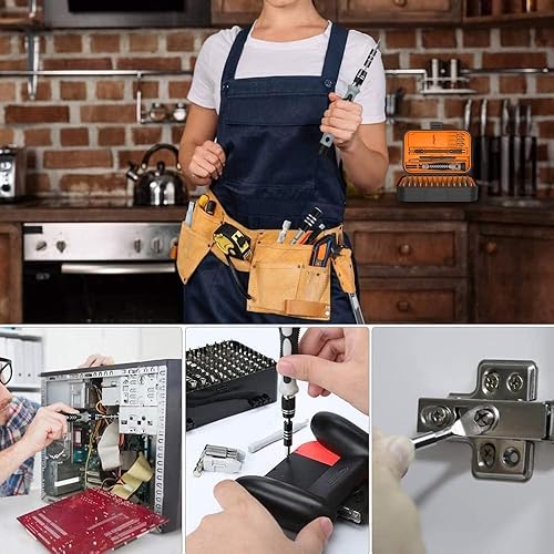 Miniatura 14 de Juego de destornilladores – Juego de puntas de destornillador de precisión 130 en 1, juego de puntas de destornillador ranuradas Phillips Torx