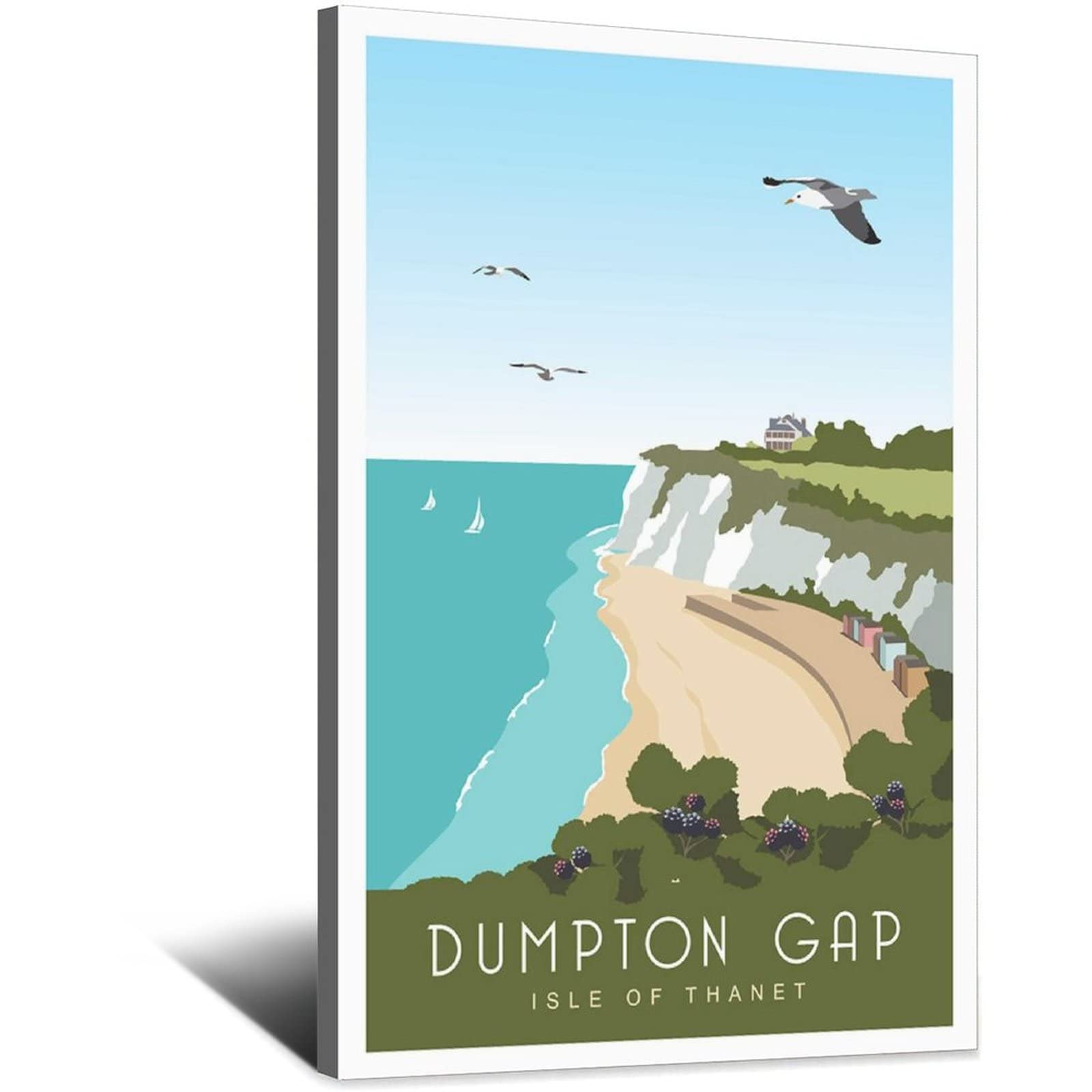 Póster decorativo de viaje de la isla de Thanet de la playa de Kent carteles decorativos de dormitorio moderno de la lona del arte del cartel de la pintura de los carteles de la pared de arte