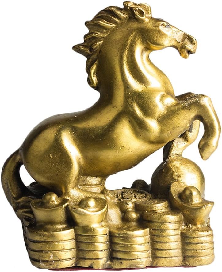 Amazon.co.jp: 黄金の馬の置物, 干支, 十二支, 財運アップ, 風水