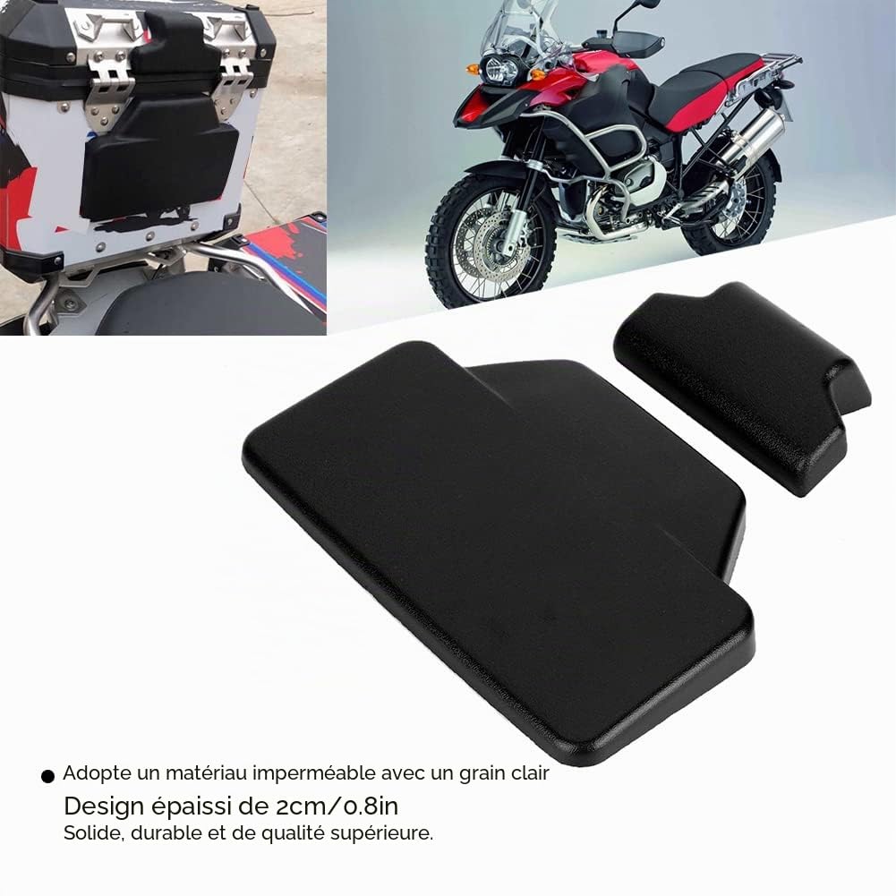 Dossier Top Case Moto, Topcas De Coussin De Dossier De Moto, Accessoire De Dossier De Passager De Coffre De Sacoche De Coussin Arrière En Caoutchouc Adapté Pour F800GS (Noir)