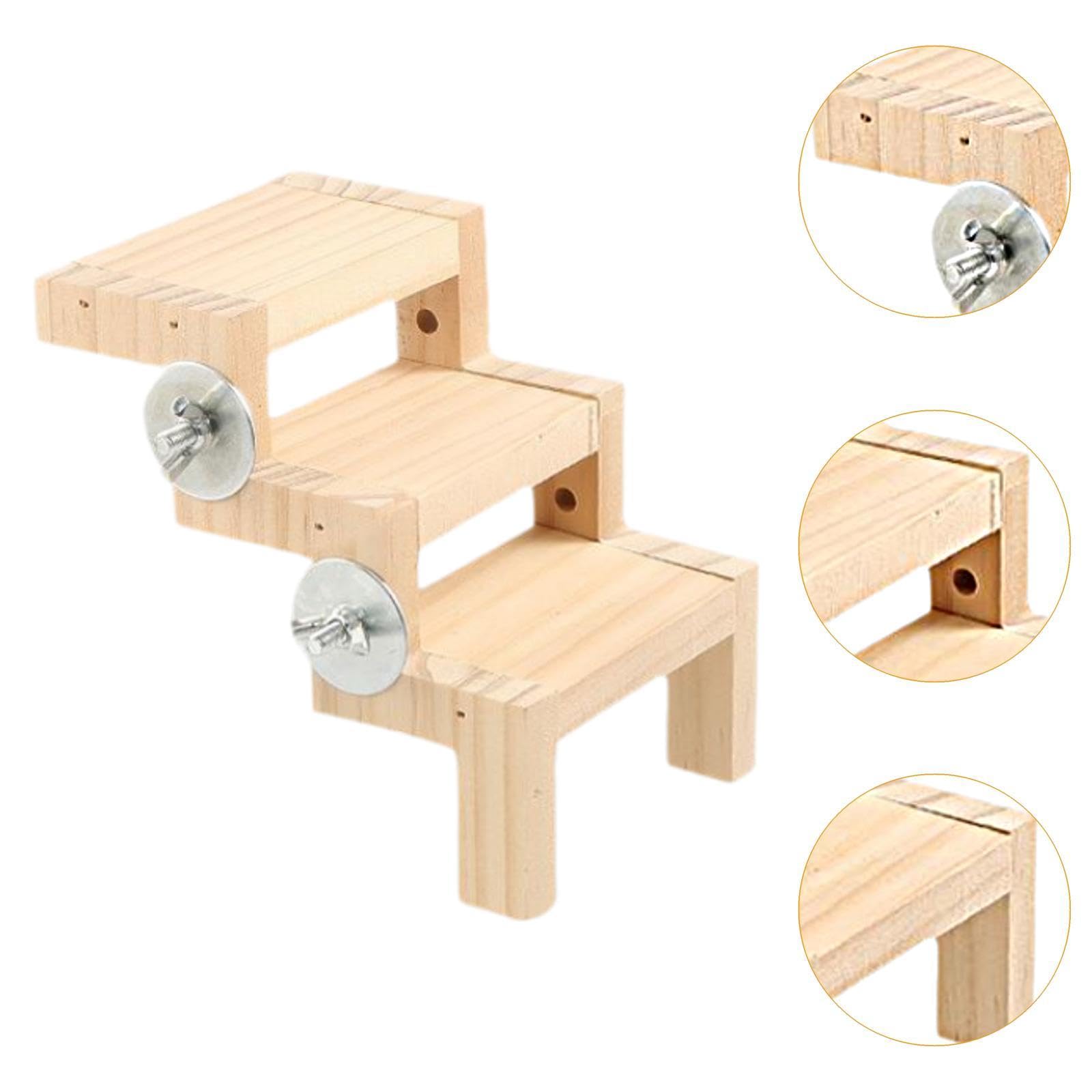 Baoblaze Bird Cage Climbing Ladder Pet Parrot Playstand Climbing Stair Bird Playground for Cockatiels Parakeets Conures Lorikeet, 12x9.3x5.3cm