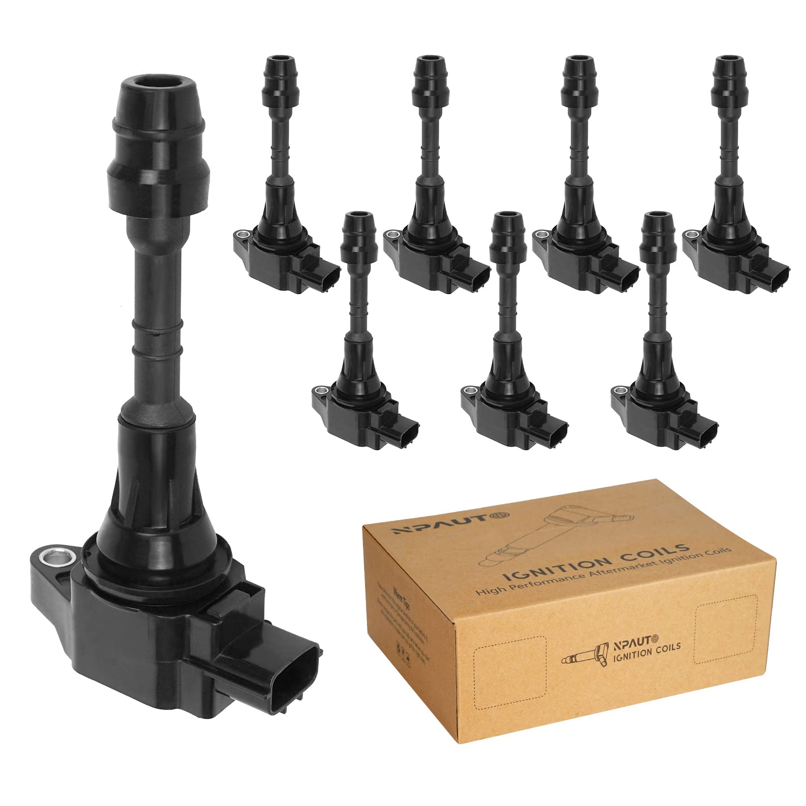 Ignition Coil Pack compatible with V8 5.6 5.6L 2007-2015 Nissan Titan Armada Pathfinder, 07-10 Infiniti QX56, NV2500 NV3500, 2007 2008 2009 2010 2011 2012 2013 2014 2015, UF551 C1672, Set of 8