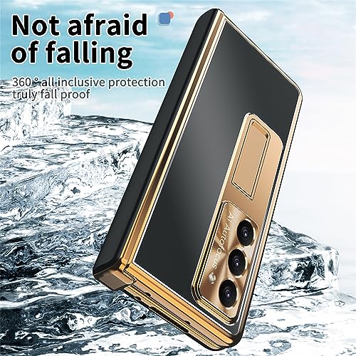 Coque Samsung Z Fold 4 protégeant la charnière et l'écran des rayures noir