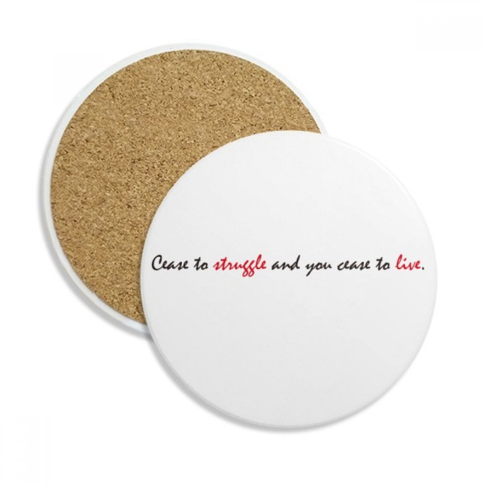 Coaster en céramique avec citation inspirante pour protéger vos tables, lot de 2