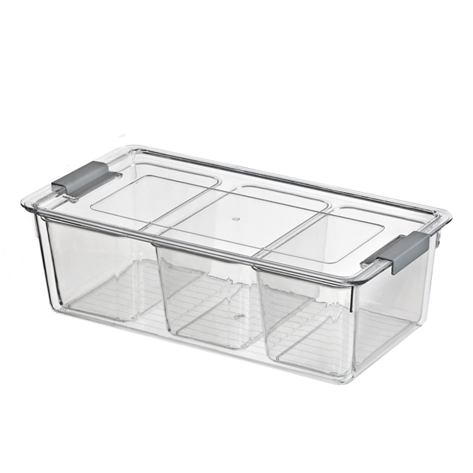 Contenitore per frigorifero - Con cestello di scarico - Organizer per frigorifero impilabile da cucina, organizer sigillato con coperchio, organizer per frigorifero con cassetto estraibile (dimensio